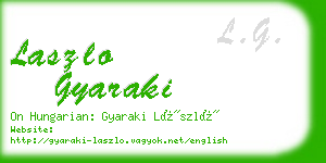 laszlo gyaraki business card